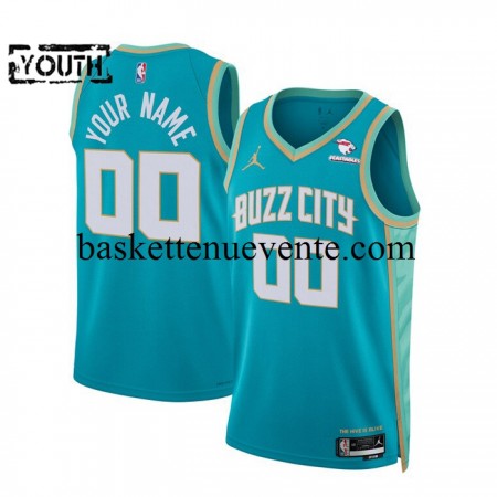 Maillot Basket Charlotte Hornets Personnalisé Jordan 2023-2024 City Edition Bleu Swingman - Enfant